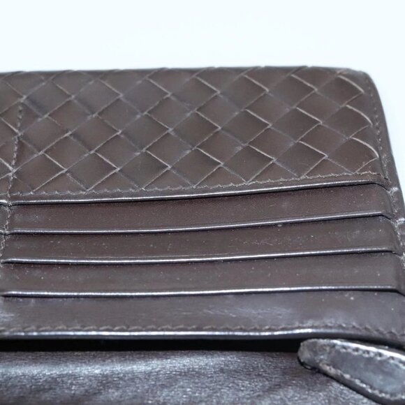 BOTTEGA VENETA INTRECCIATO Long Wallet Leather Brown 156819 Auth bs24196 - Picture 9 of 16